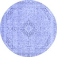 thumbnail image 1 of Ahgly Company Indoor Round Abstract Blue Modern Area Rugs, 3' Round, 1 of 4