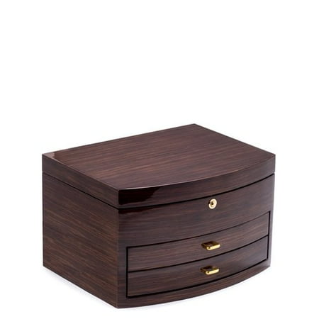 Bey-Berk 7'' Jewelry Box in High Lacquer Ebony