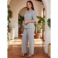 thumbnail image 4 of Conjunto 2 Piezas Blusa y Pants Casual Elegante Súper Cómodo Tejido Canalé para Mujer, 4 of 5