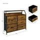 thumbnail image 5 of Comoda Mueble 5 Cajoneras Metal Organizador Madera Marron, 5 of 5