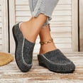 thumbnail image 6 of Wovix Women Men Slip On Moccasin Slippers Indoor Outdoor Warm Fuzzy Comfy House Shoes Fluffy Wide Loafer Slippers Daily Grey 39, 6 of 6