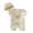 White, variant on mgoYE Baby Boy Romper Size 0-3 Months Newborn Baby Cotton Onesie with Hat, Cute Bear Patched Casual Short Sleeve Bodysuit, Toddler & Infant Boy's Girl's Comfortable Clothing Coffee