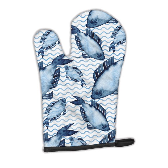 Caroline's Treasures Beach Watercolor Fishes Oven Mitt