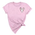 thumbnail image 6 of Pink Womens Tops Spring/summer Baseball Print Loose T Shirt Short Sleeve Top Shirts for Women, 6 of 6