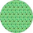 thumbnail image 1 of Ahgly Company Indoor Round Patterned Stoplight Go Green Area Rugs, 8' Round, 1 of 6