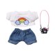 thumbnail image 1 of Conjunto De Muñecas Rainbow Camiseta Blanca + Vaqueros Ropa Para Bebés Conjunto De Ropa Para Muñecas De Tela Accesorios Desmontables Conjunto De Tres Piezas 10 Cm Ropa De Moda Para Bebés, 1 of 6