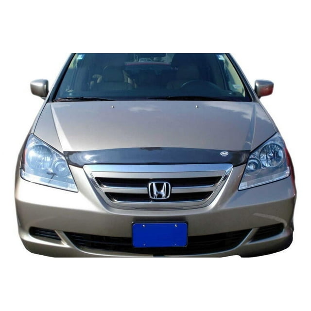 Fits 2005-2007 Honda Odyssey Auto Ventshade Bug Shield 25400 Bugflector II; Wrap-Around; Smoke; Acrylic