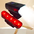 thumbnail image 3 of CNKOO 2 Sets Portable LED Bike Light Set  USB Rechargeable Headlight  6+4 Flash Light Modes  Aluminium Housing and Rear Light Saftey for Cycling  Biking & Motorcycling ZZZ, 3 of 5