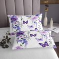 thumbnail image 3 of Erosebridal Flying Butterfly Coverlet Set King,Spring Garden Bedding Set,Flower Room Decor,Breathable,3pcs, 3 of 5