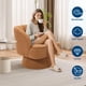 thumbnail image 2 of Yeshouse Sillón giratorio moderno, tapizado, con respaldo medio, almohada y rotación de 360°, sillón de lectura tapizado con brazos para dormitorio y sala de estar, 2 of 5
