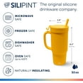 thumbnail image 5 of Silipint 32oz Silicone Tumbler with Handle, Flip Lid and Straw – BPA-Free, Non-Toxic, Unbreakable, Freezer, Microwave, Dishwasher Safe Tumbler Perfect for Tea, Cold Water, Smoothies (Classic Yellow), 5 of 7