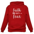 thumbnail image 1 of Tstars Womens Christian Shirts Christian Clothes Faith Over Fear Christian Clothes for Ladies Following Jesus Faith Shirts Christian Outfits Jesus Clothing Women Birthday Hoodie, 1 of 6
