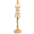 thumbnail image 2 of Female Mannequin Torso With Stand, Height Adjustable Dress Form Manikin Body With Wooden Base, Pinnable Mannequin Body Dress Jewelry Display For Sewing Dressmakers, 2 of 8
