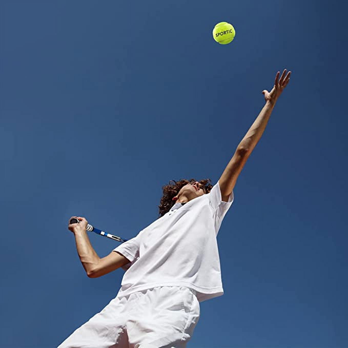 SPORTIC Tennis Balls, Training Tennis Balls, High Bounce Practice Tennis Balls with Mesh Bag for Easy Transport, Pet Dog Playing Balls, Duty Felt Pressurized Tennis Ball for Beginner Training