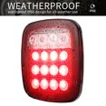 thumbnail image 2 of 2Pcs Tail Lights 16L-EDs Brake Reverse Turn Signal Lamp for RV V-ans Truck Trailer J-eep SUV, 2 of 7
