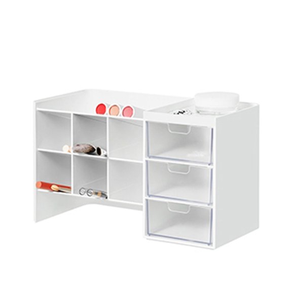ROZYARD Stackable Marker Organizer with Drawer 6-grid Inclined Pen Slot Stationery