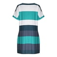 thumbnail image 5 of Hilenly Womens Plus Size Tshirt Dress Crewneck Short Sleeve Striped Dress Loose Fit Casual Mini Summer Dress with Pockets, 5 of 8