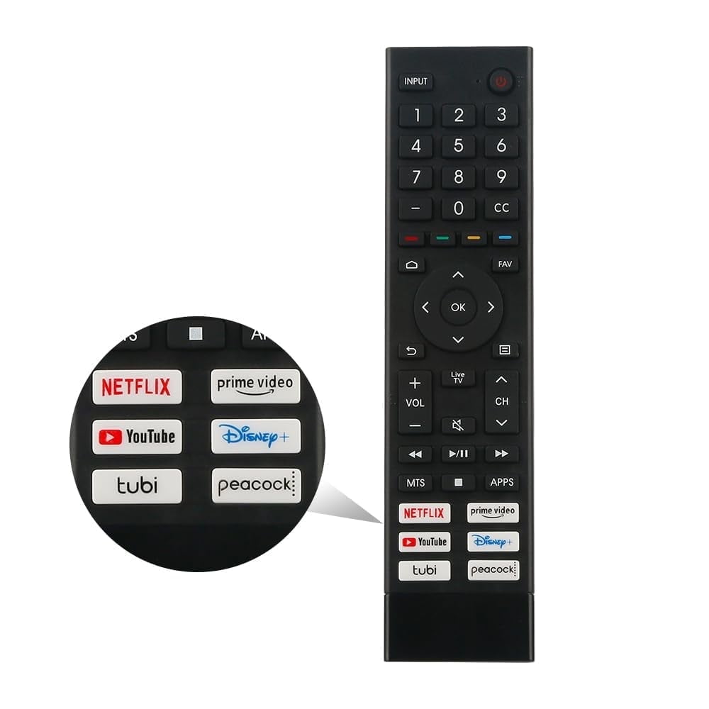 for Hisense TV Remote Replacement, for Hisense Universal Remote, for Hisense Google、Android 4K UHD Series Smart TV