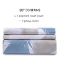 thumbnail image 2 of STP Goods  Grey Feather Cotton Duvet Cover Set of 3 Queen, 2 of 9
