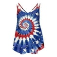 thumbnail image 6 of Jsaierl Independence Day Tops for Women Casual Elegant Short Sleeve Tank Top Patriotic Red White and Blue Graphic Camisole Soft Spaghetti Strap Blouses Vest, 6 of 7