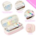 thumbnail image 2 of Rirool Large Capacity Pencil Case, Expandable Pencil Pouch Big Pen Bag for School Supplies with Zipper, Deformable Organizer for Teen Girls Boys, Pink, 2 of 7