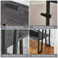 thumbnail image 6 of VECELO 70.8" Console Table with Charging Station, Industrial Sofa Table with Storage Shelves for Living Room, Entryway, Hallway, Charcoal Gray, 6 of 10