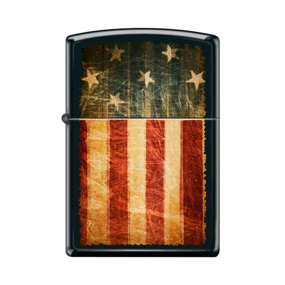 Zippo Lighter - Personalized Custom Message Engraved on Backside for Abstract USA Flag American US Patriotic (Abstract Flag American Z5039)