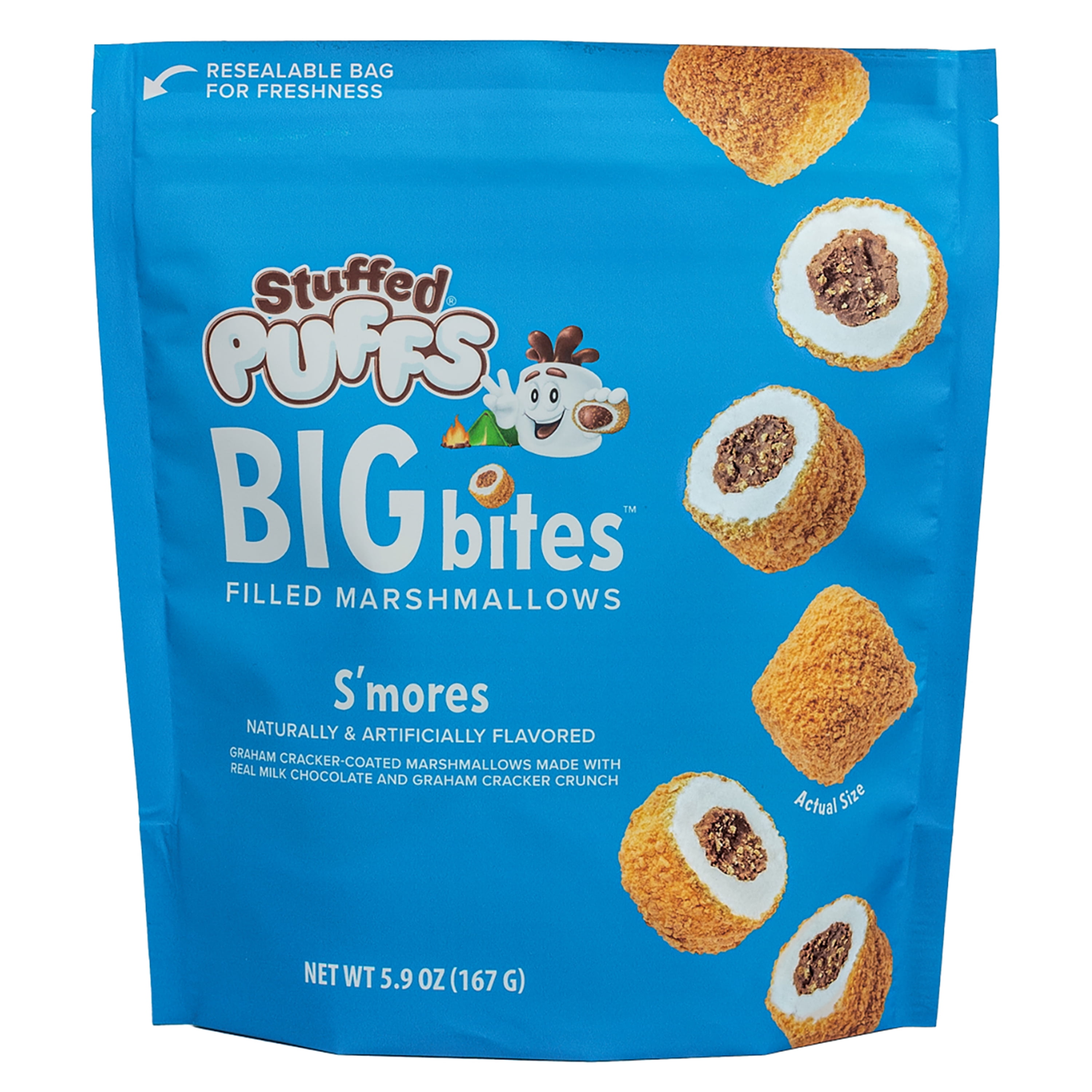 Stuffed Puffs Big Bites Smores Filled Marshmallows 59 Oz Walmart 