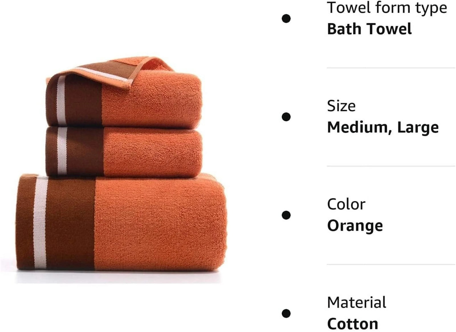 Woahu American Soft Linen Premium 3 Piece Towel Set,1 Bath Towel 1 Hand Towel 1 Washcloth,,600 Gsm 100% Cotton Turkish Towels for Bathroom, Blue Towel Set