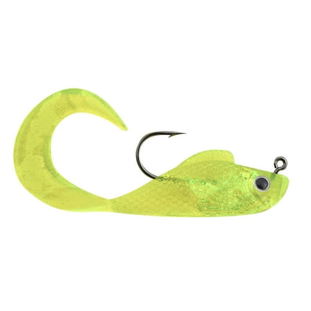 Blaze Rigged Livewire Grubs 3-Inch Silver/Chartreuse