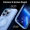 thumbnail image 5 of Designed for iPhone 13 Pro Max Case with Magnetic Invisible Stand Military Drop Protection Compatible with MagSafe Shockproof Matte Phone Case for iPhone 13 Pro Max 6.7 Inch 2021, Blue, 5 of 14