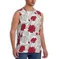thumbnail image 2 of Bixox Men's Leaves Printed Shirt Sleeveless Fitness Tank Top-Medium, 2 of 7