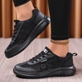 thumbnail image 3 of HEWUQI Running Shoes Women Lace up Arch Support Platform Wedge Walking Non Slip Sneakers Lightweight Casual Outdoor Athletic Footwear Black Size 12, 3 of 6