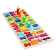 thumbnail image 2 of Montessori Math puzzle children toys Bloques de Juguetes Montessori para Baoblaze rompecabezas de formas de madera para niños, 2 of 8