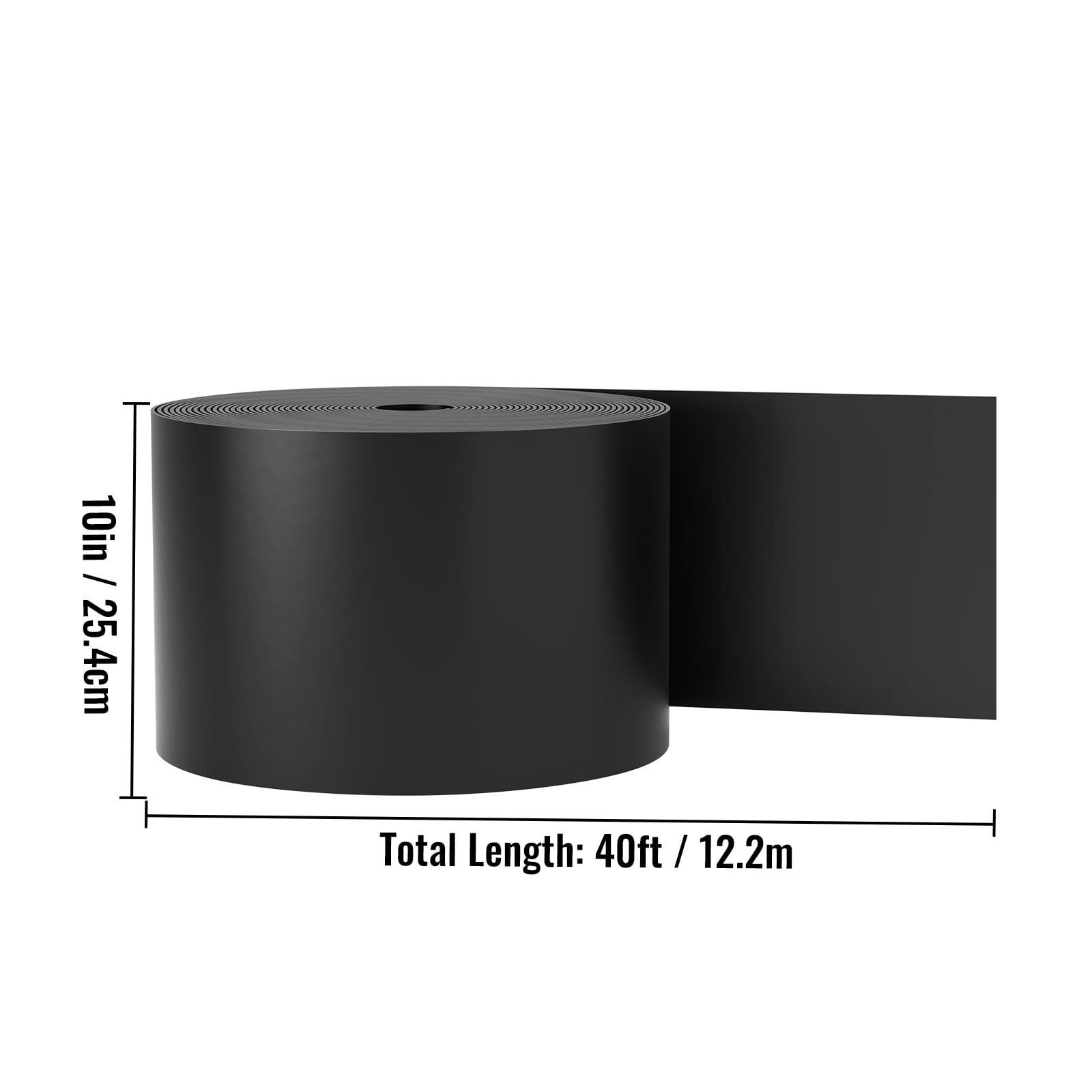VEVOR Landscape Edging, 10 inch Depth 40 ft Total Length, Recycled HDPE Coiled Terrace Board, Flexible Bender Border for Landscaping, Lawn, Garden, Yard, Against Invading Weeds, Black