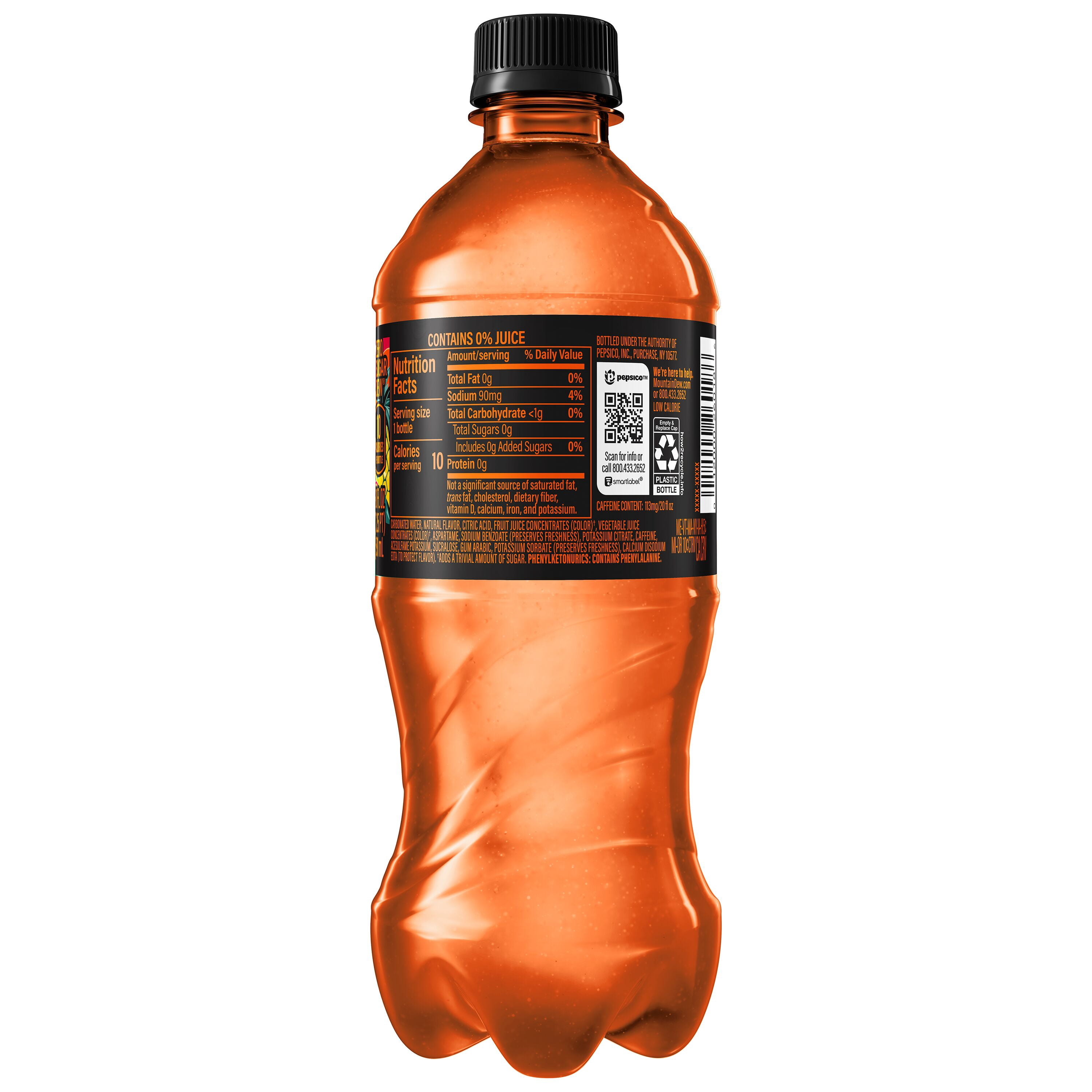 Mountain Dew x Trolli Mango Pineapple Punch Zero Sugar 20 fl oz, 1ct Bottle