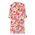 thumbnail image 5 of 2024 Clearance! JINMGG Dress for Women under 10 Women Casual Summer Dresses 3/4 Sleeve Party Tunic Swing Casual V Neck Boho Paisley Print Lace Trim V-neck Midi Dress Red XXL, 5 of 5