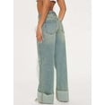 thumbnail image 5 of High-Waisted Wide Leg Vintage Jeans (S, Blue), 5 of 6