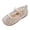 Beige, variant on Girls Chic Rivet Flat Shoes Dress Shoes Ballet Flats -on Fashion Girl Shoe for Wedding School Party Birthday Silver 2-2.5 Years
