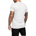 thumbnail image 6 of Zimjoy Men's 2 Pieces Athletic Set Breathable Mesh Short Sleeve T-Shirt & Shorts Lightweight Workout Gym Clothes for Running White L, 6 of 7