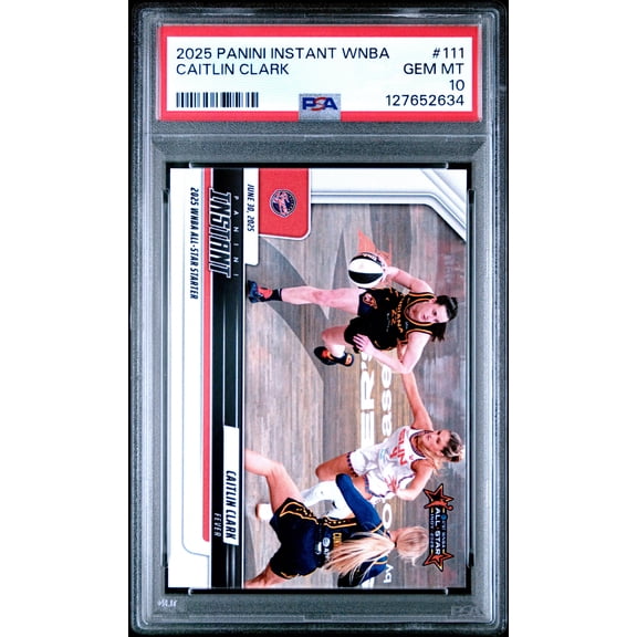 Graded 2025 Panini Instant WNBA Caitlin Clark #111 Basketball Card PSA 10 Gem Mint