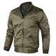 thumbnail image 2 of Chaquetas Hanzidakd para hombre, abrigos de invierno y otoño, manga larga, color liso, cuello alto, bolsillo con cremallera completa, ligeras, gabardinas holgadas, cárdigan informal, tops, verde, 2 of 8