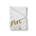 thumbnail image 2 of Thank You Soft Flannel Fleece Throw Blanket, Golden Yellow Tone Glitz Typography Zigzag Gratitude Theme, Cozy Plush for Indoor and Outdoor Use, 60" x 80", Pale Grey Dark Khaki, by Ambesonne, 2 of 5