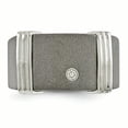 thumbnail image 4 of Edward Mirell Titanium & Argentium Sterling Silver .06ct Dia Signet Ring, 4 of 7