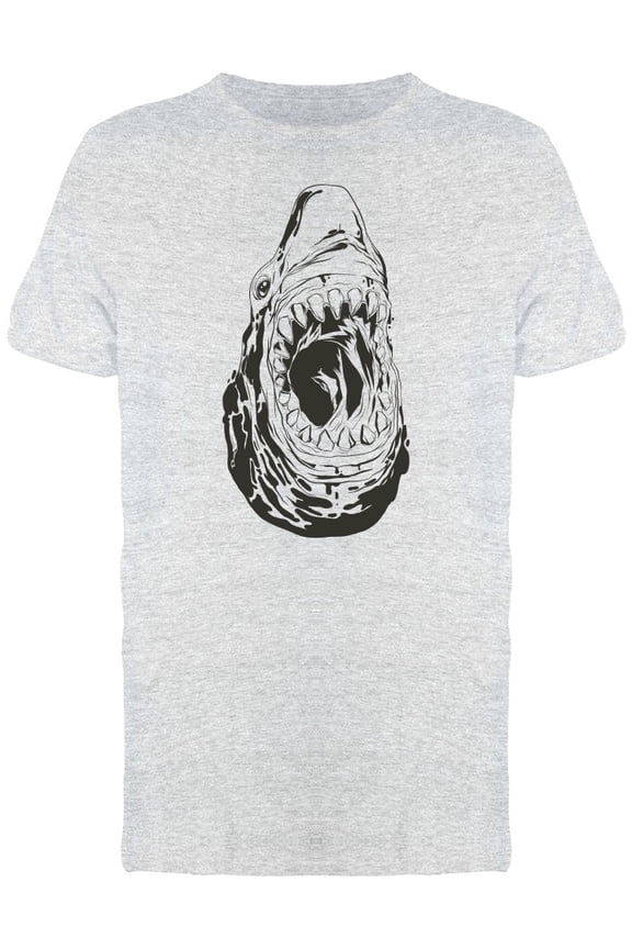 Cool Grunge Shark Head Tee Men's -Image by Shutterstock