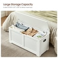 thumbnail image 3 of VASAGLE Storage Chest, Storage Trunk with 2 Safety Hinges, Storage Bench, Shoe Bench, 15.7 x 39.4 x 18.1'', White, 3 of 5