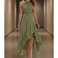 thumbnail image 4 of High Waist Dress For Special Occasion Fashionable Sleeveless Wrap Dress, 4 of 20