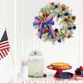 thumbnail image 4 of AZXY 4th of July Wreaths for Doors,Patriotic Wreath,Red White and Blue American Flag Independence Day Wreaths,Fourth of July Memorial Day Decorations Hanging, 4 of 9