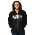 thumbnail image 5 of Warrior Breast Cancer Awareness BCA Zip Hoodie Sweatshirt Women Brisco Brands L, 5 of 6