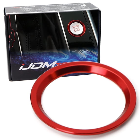 Red Aluminum Keyless Engine Push Start Button Surrounding Decoration Trim For Audi A4 A5 A7 Q5, etc